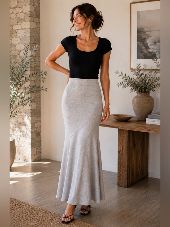 Mossimo Supply Co. Dresses & Skirts - Mossimo Supply Co. Heather Gray Maxi Skirt